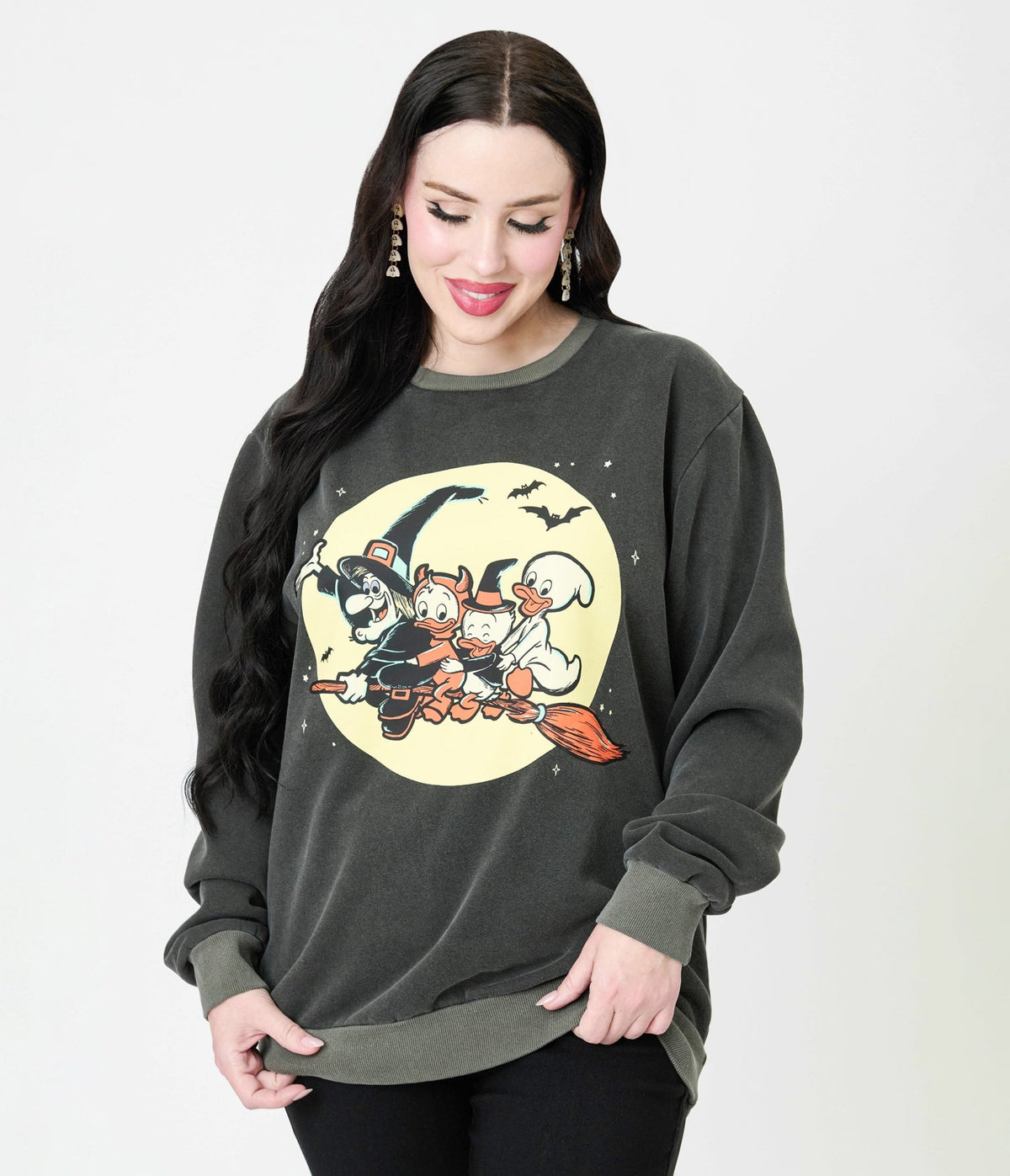 Cakeworthy Huey Dewey & Louie Halloween Unisex Graphic Sweatshirt - Unique Vintage - Womens, TOPS, SWEATERS