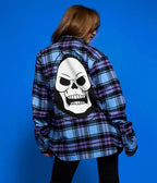 Cakeworthy Masters of the Universe Skeletor Flannel - Unique Vintage - Womens, GRAPHIC TEES, SWEATSHIRTS