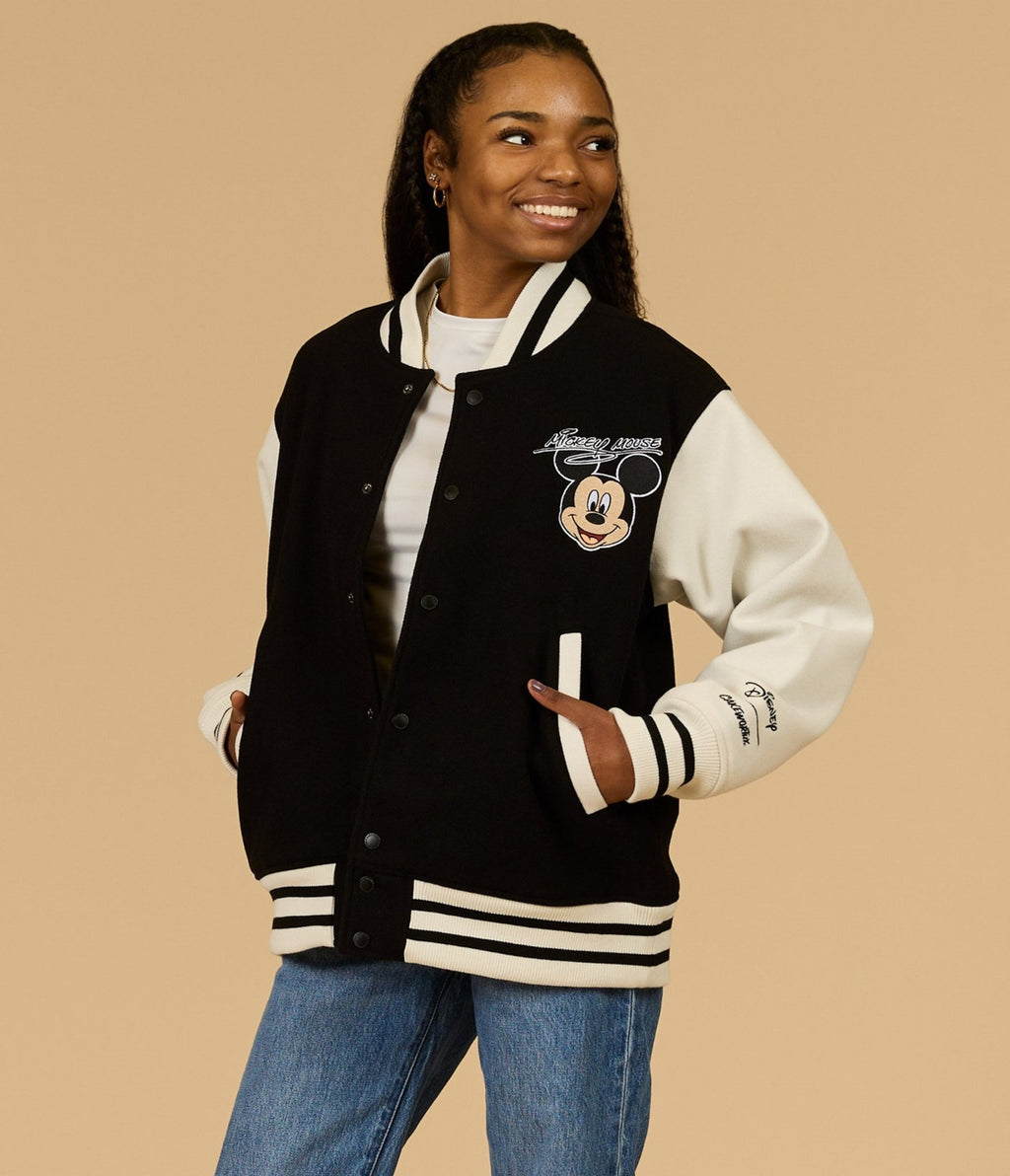 Cakeworthy Mickey & Friends Varsity Jacket - Unique Vintage - Womens, TOPS, OUTERWEAR