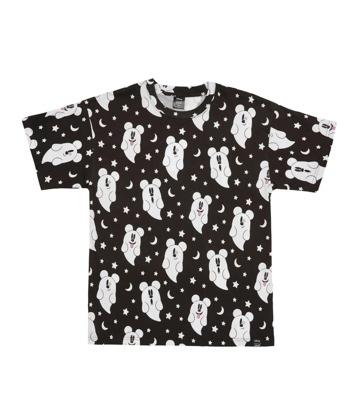 Cakeworthy Mickey Mouse Ghost All Over Print Unisex Tee - Unique Vintage - Graphic Tees