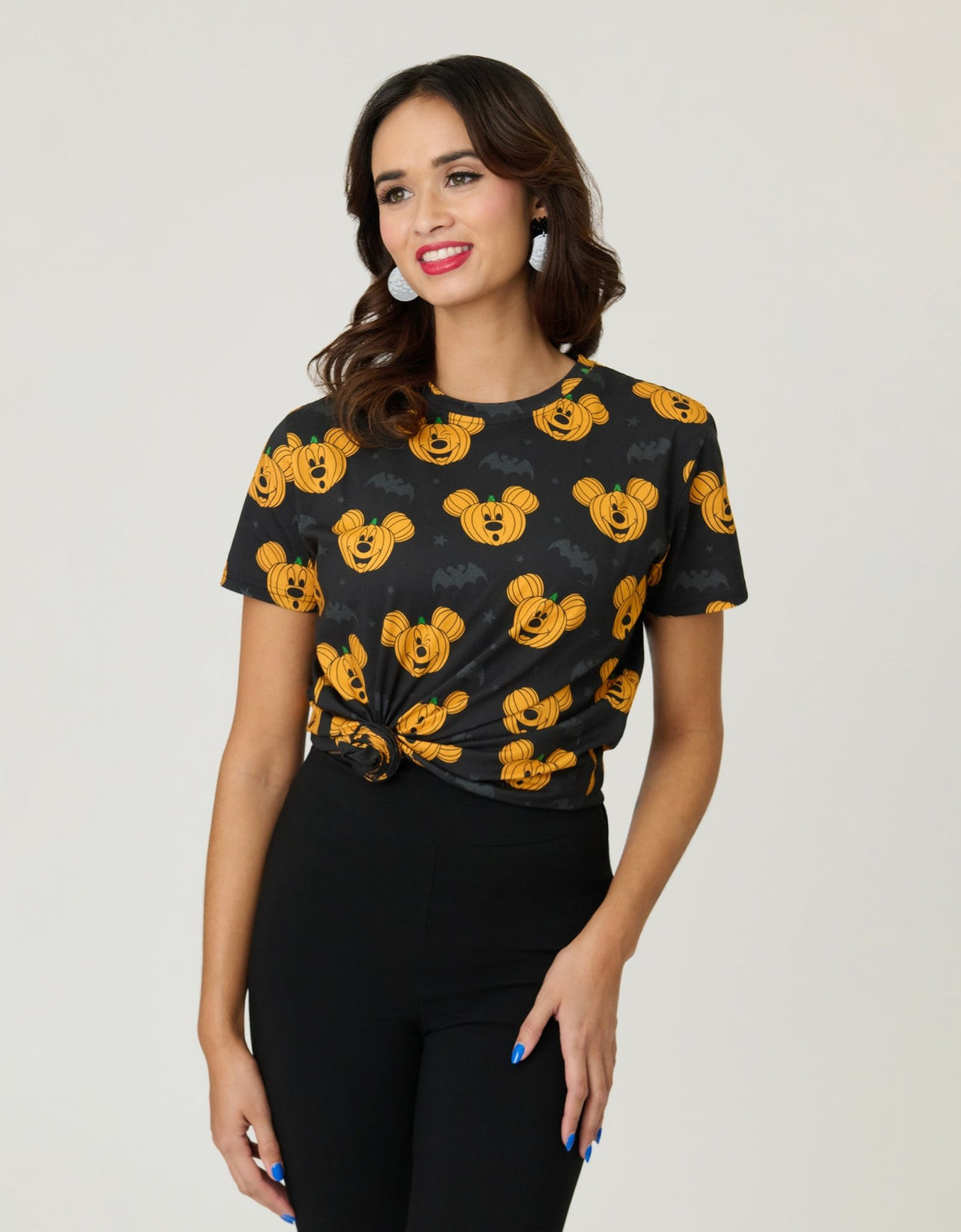 Cakeworthy Mickey Pumpkin Unisex Graphic Tee - Unique Vintage - Womens, TOPS, TEES