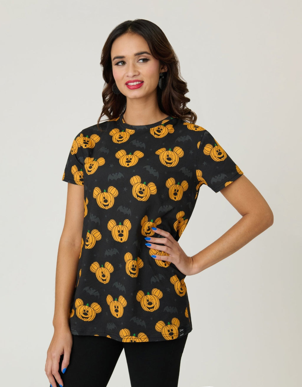 Cakeworthy Mickey Pumpkin Unisex Graphic Tee - Unique Vintage - Womens, TOPS, TEES