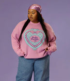 Cakeworthy Pink Polly Pocket Cotton Sweater - Unique Vintage - Womens, GRAPHIC TEES, SWEATSHIRTS