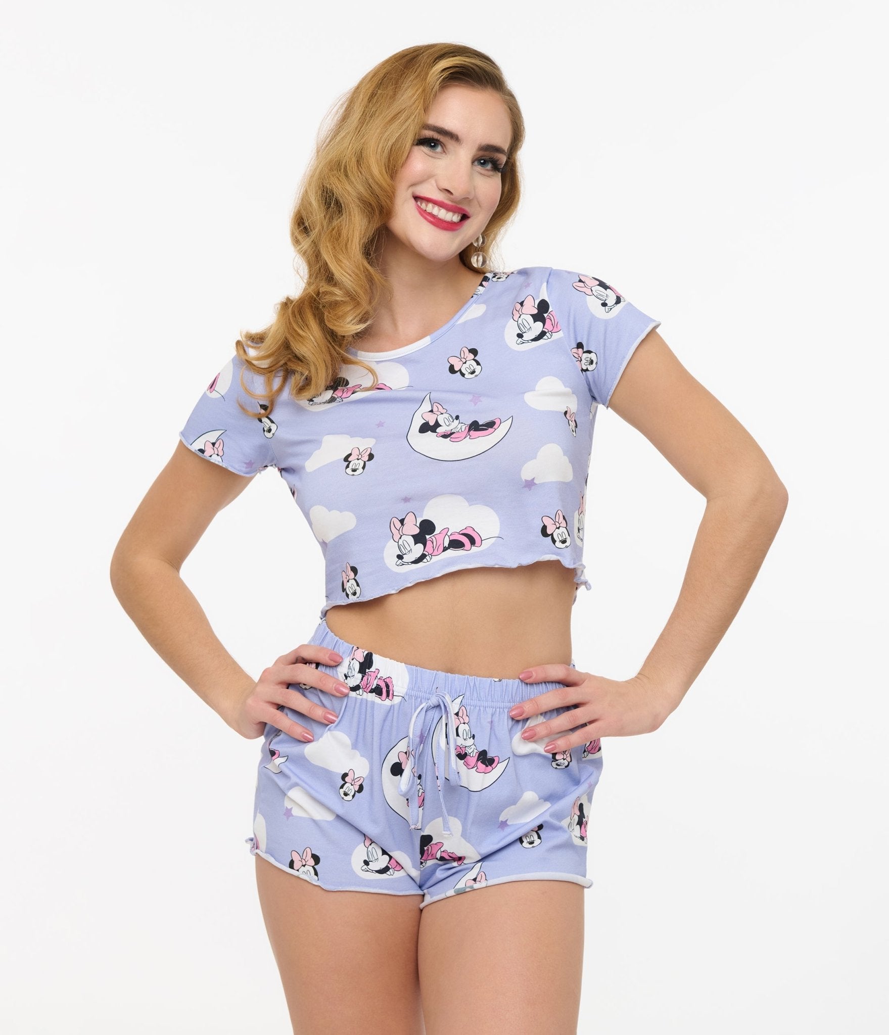 Cakeworthy Purple Minnie Mouse Dream Pajama Set - Unique Vintage - Womens, TOPS, TEES