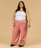 Cakeworthy Red Gingham Mickey Mouse Lounge Pants - Unique Vintage - Womens, BOTTOMS, PANTS