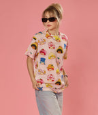 Cakeworthy Strawberry Shortcake All Over Print Unisex Graphic Tee - Unique Vintage - Womens, GRAPHIC TEES, TEES