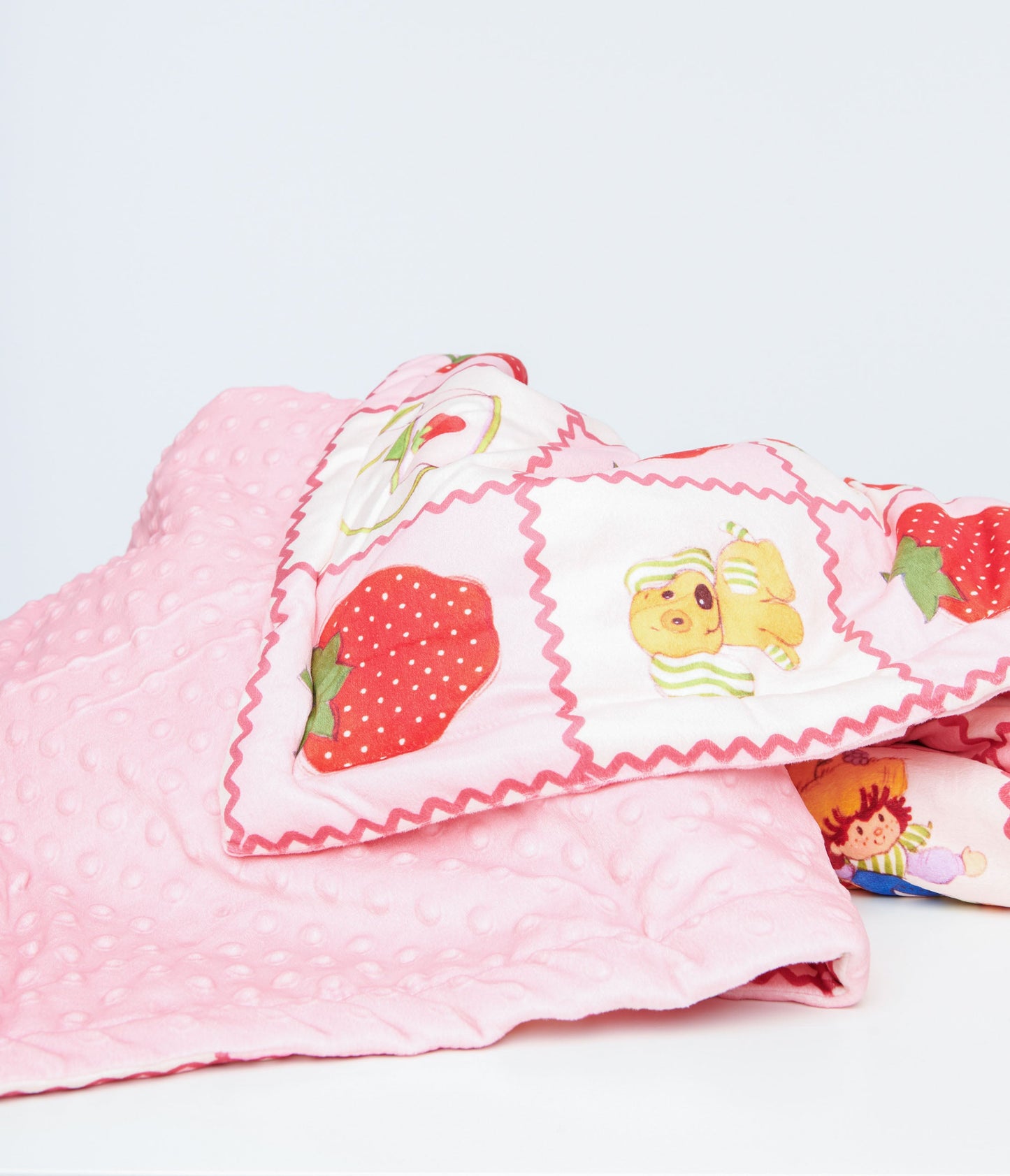 Cakeworthy Strawberry Shortcake Fleece Blanket - Unique Vintage - Womens, ACCESSORIES, GIFTS/HOME