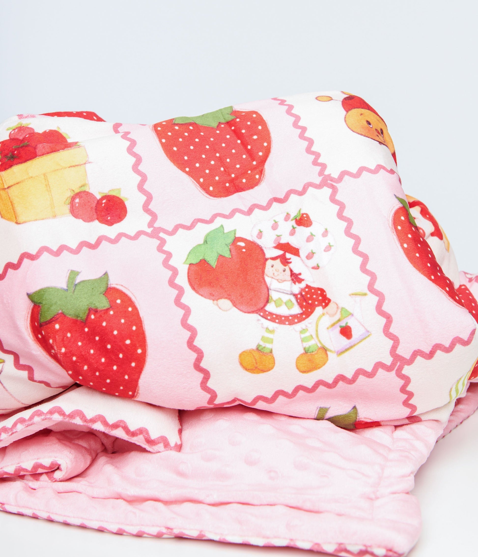 Cakeworthy Strawberry Shortcake Fleece Blanket - Unique Vintage - Womens, ACCESSORIES, GIFTS/HOME