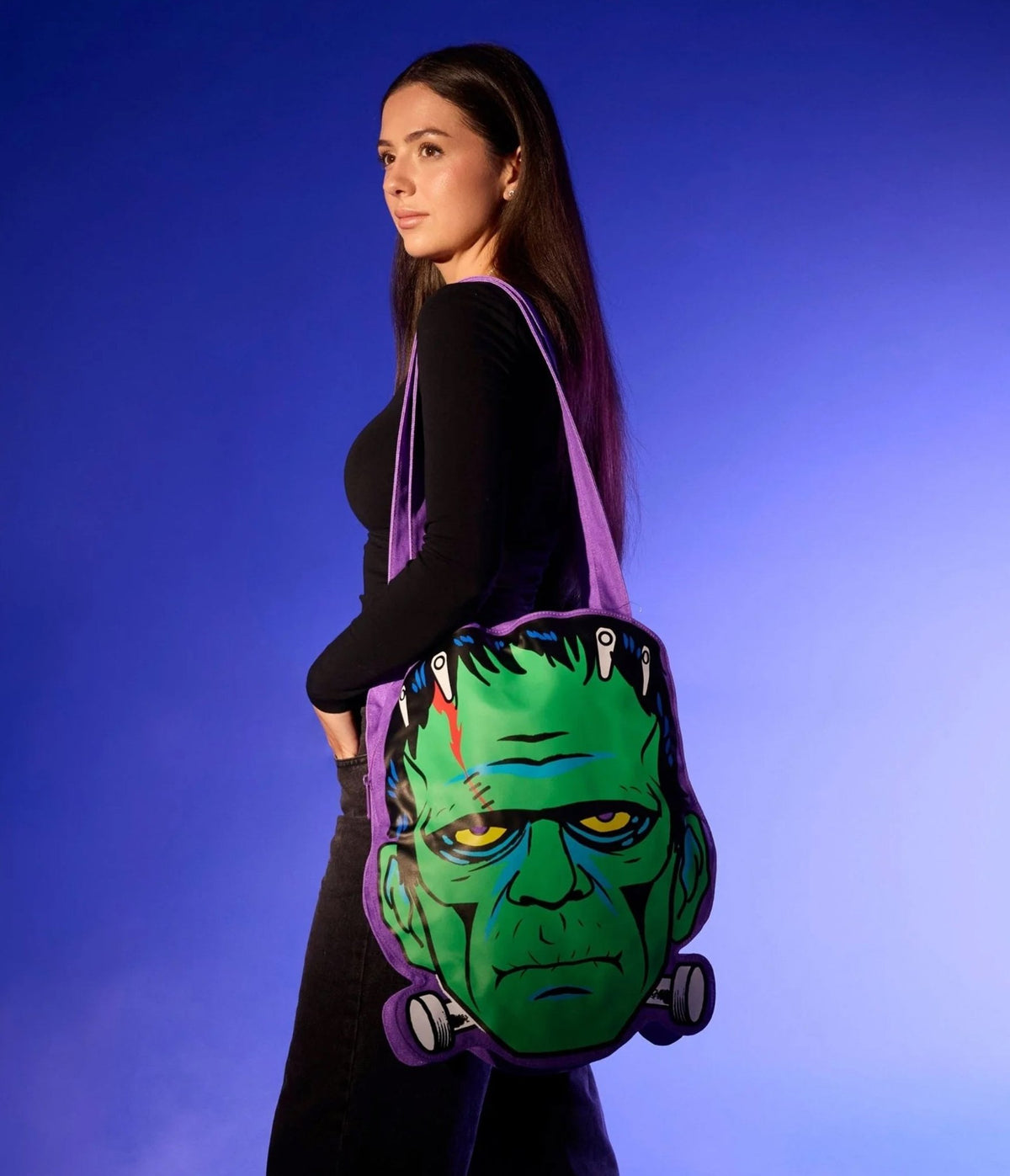 Cakeworthy Universal Monsters Frankenstein Oversized Tote Bag - Unique Vintage - Womens, ACCESSORIES, HANDBAGS