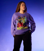 Cakeworthy Universal Monsters Purple Graphic Sweatshirt - Unique Vintage - Womens, GRAPHIC TEES, SWEATSHIRTS