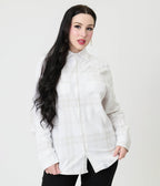 Cakeworthy White Glow in the Dark Mickey Ghost Flannel - Unique Vintage - Womens, TOPS, SHIRTS