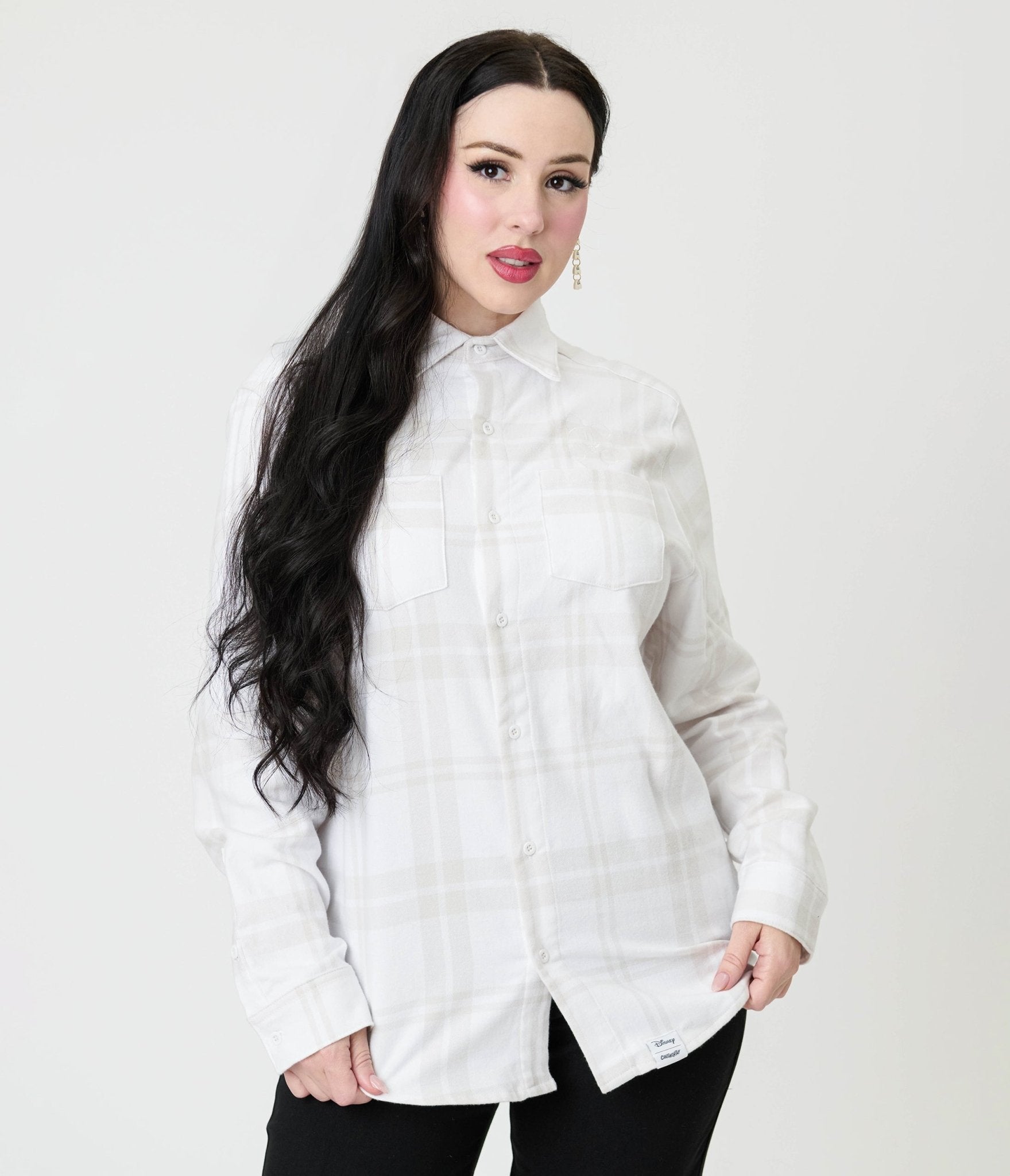 Cakeworthy White Glow in the Dark Mickey Ghost Flannel - Unique Vintage - Womens, TOPS, SHIRTS