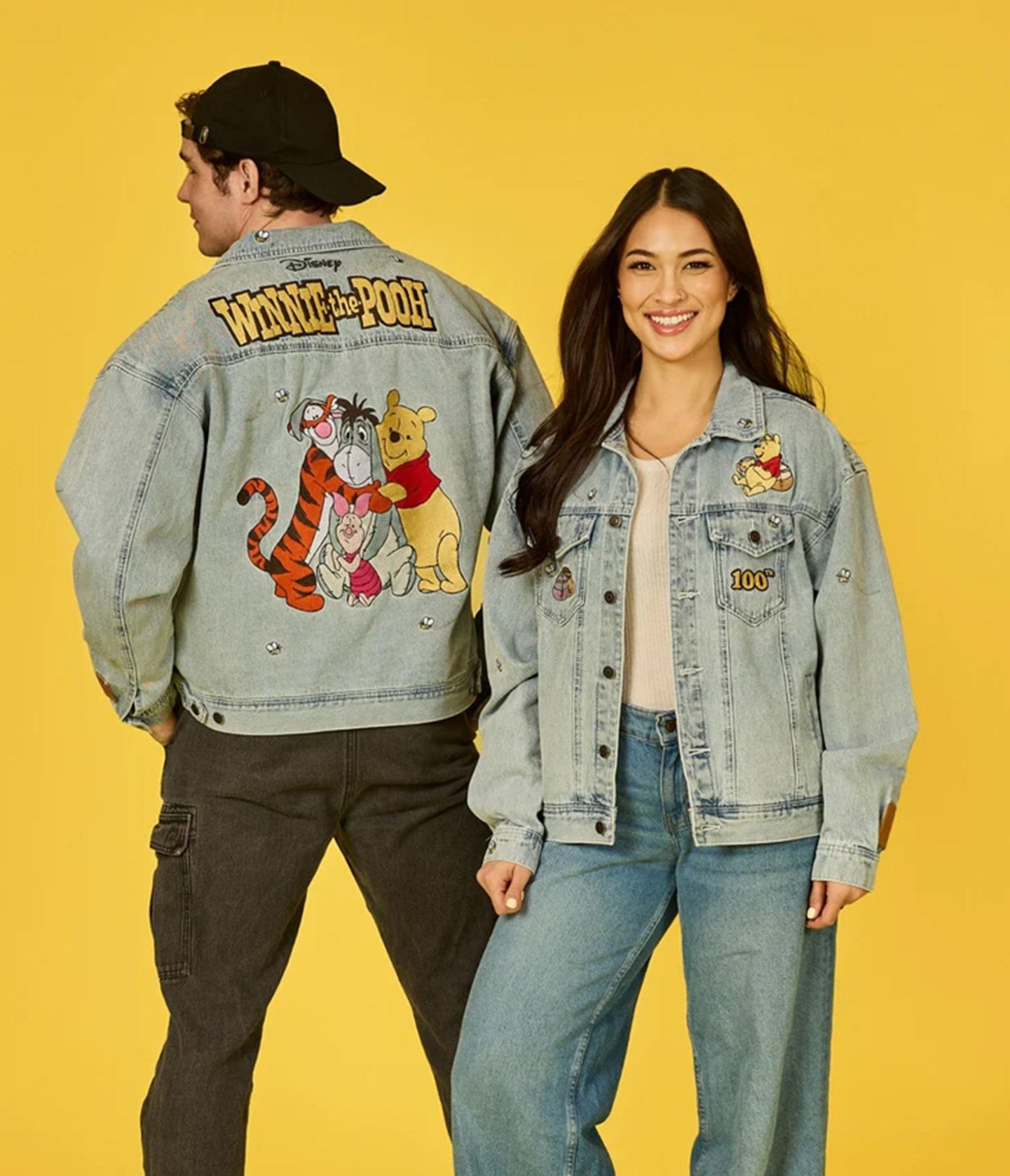 Cakeworthy Winnie the Pooh 100th Anniversary Denim Jacket - Unique Vintage - Womens, TOPS, OUTERWEAR