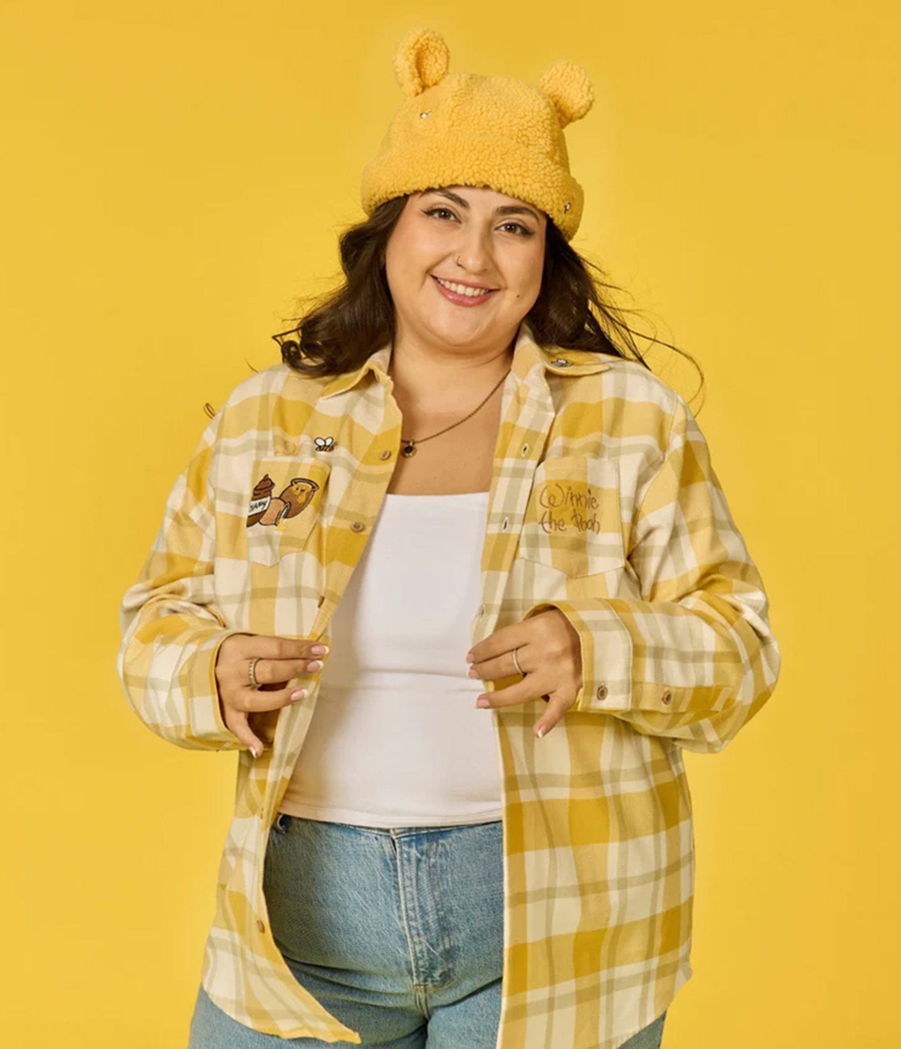 Cakeworthy Winnie the Pooh Flannel - Unique Vintage - Womens, TOPS, TEES
