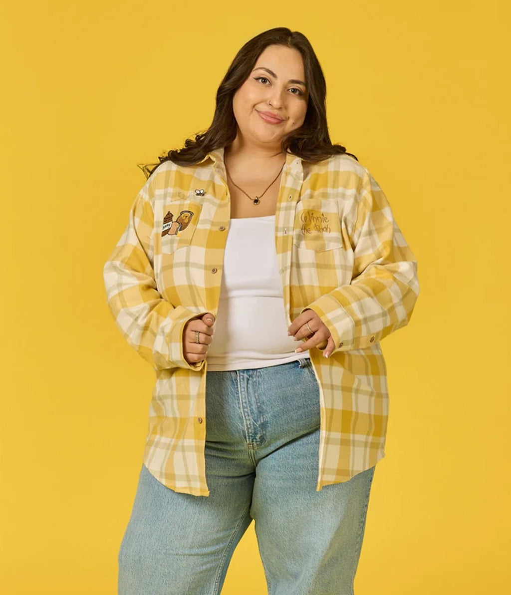Cakeworthy Winnie the Pooh Flannel - Unique Vintage - Womens, TOPS, TEES