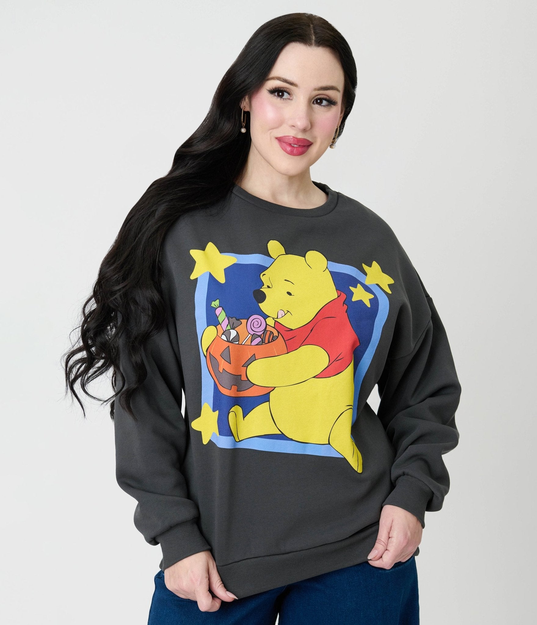Cakeworthy Winnie the Pooh Halloween Unisex Graphic Sweatshirt - Unique Vintage - Womens, TOPS, SWEATERS