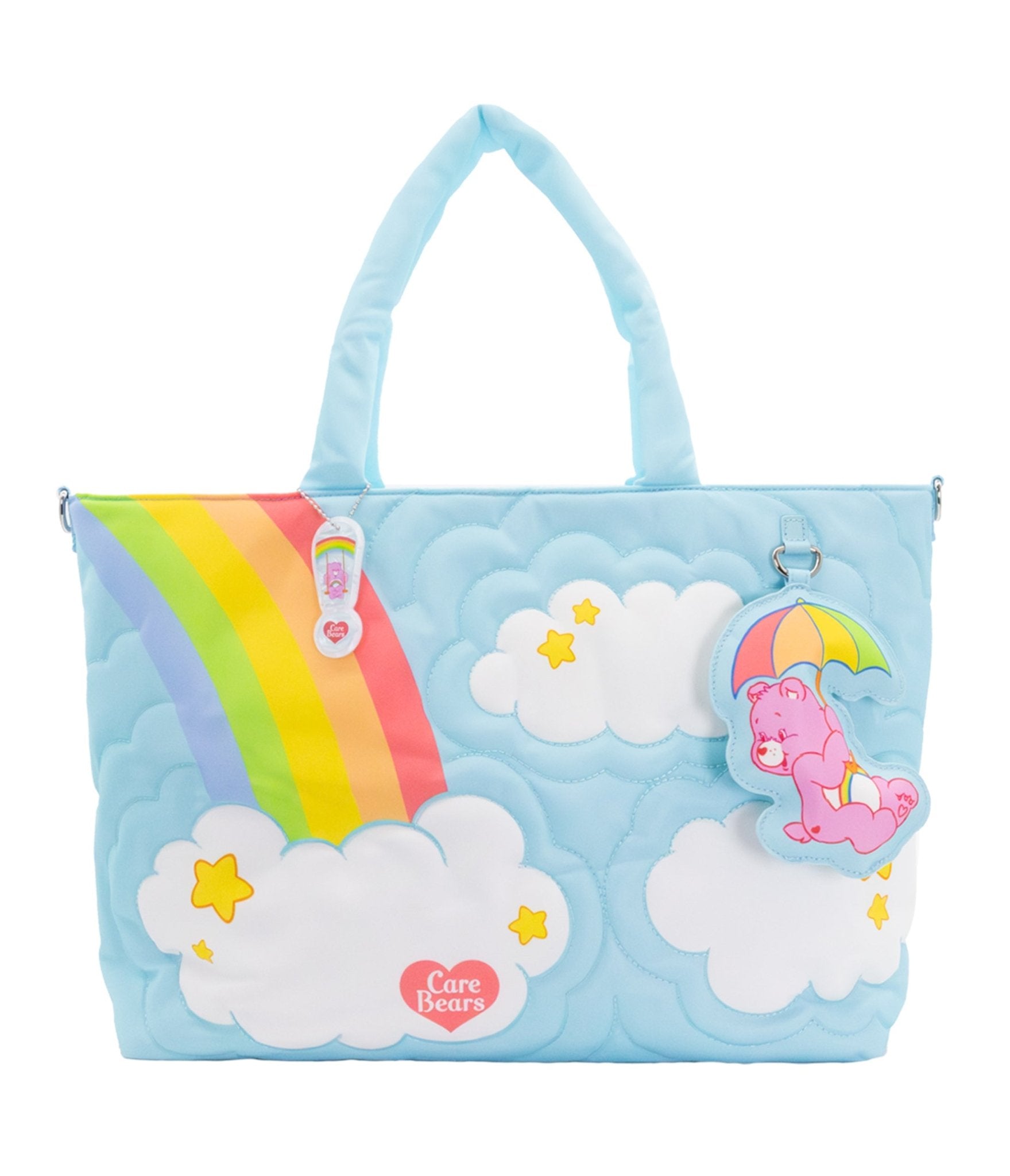 Care Bears Cloud Quilted Nylon Tote Bag - Unique Vintage - Womens, ACCESSORIES, HANDBAGS