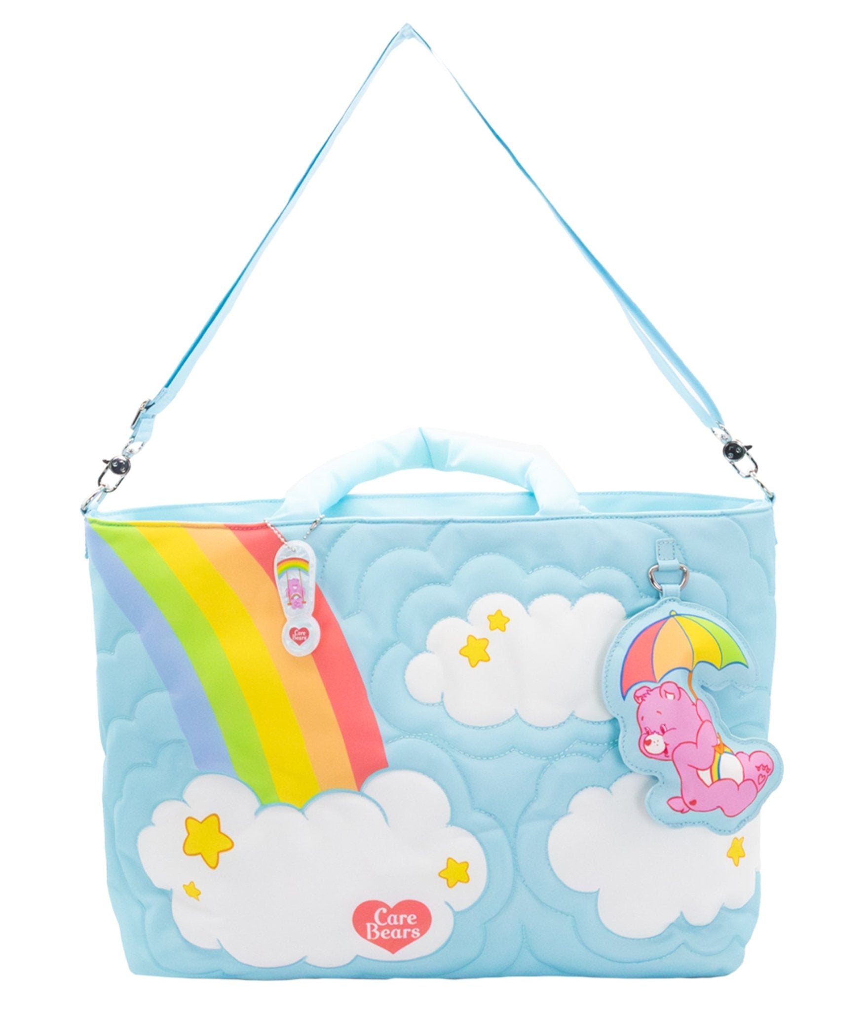 Care Bears Cloud Quilted Nylon Tote Bag - Unique Vintage - Womens, ACCESSORIES, HANDBAGS
