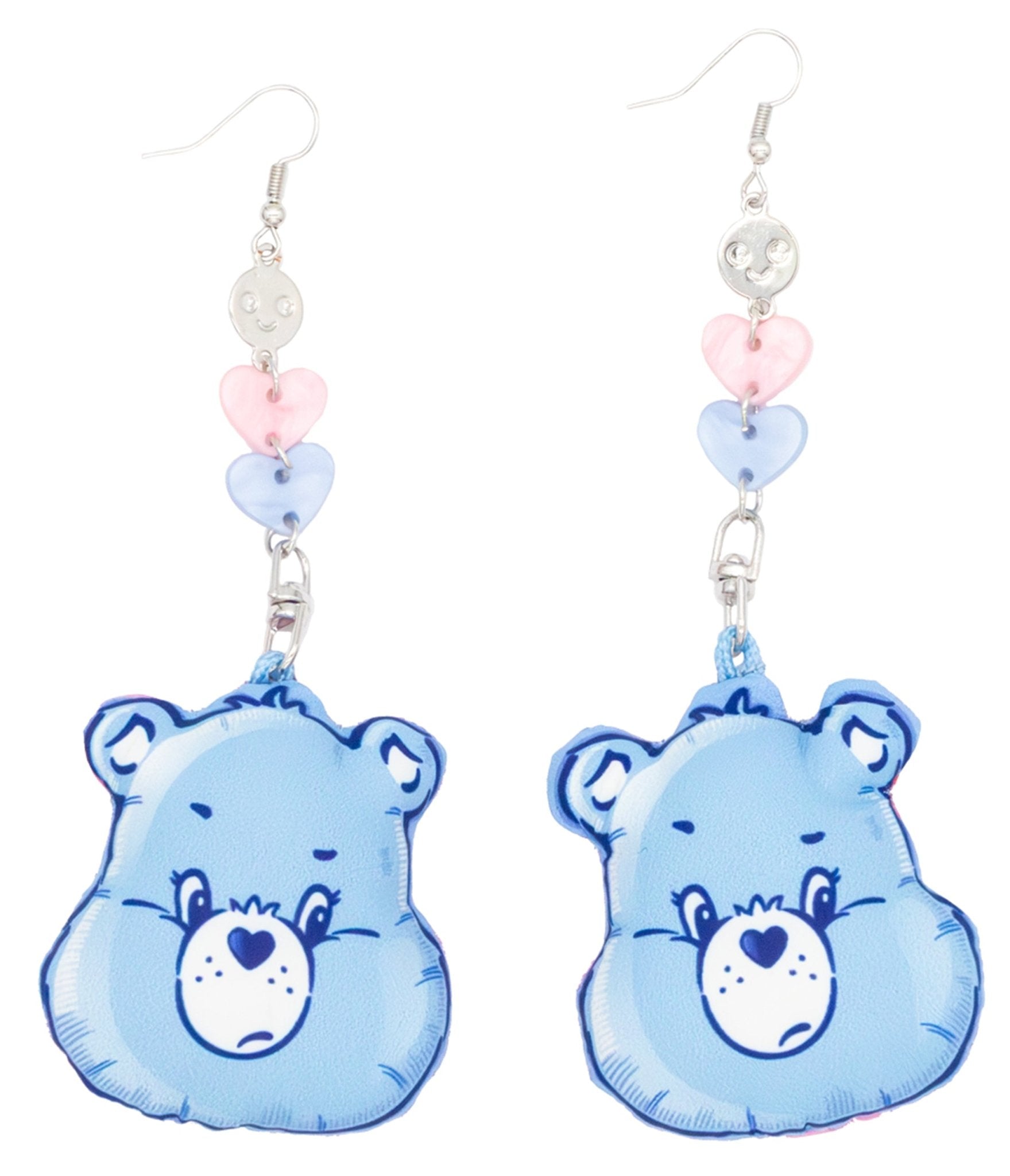 Care Bears Grumpy & Cheer Bear Reversible Earrings - Unique Vintage - Womens, ACCESSORIES, JEWELRY