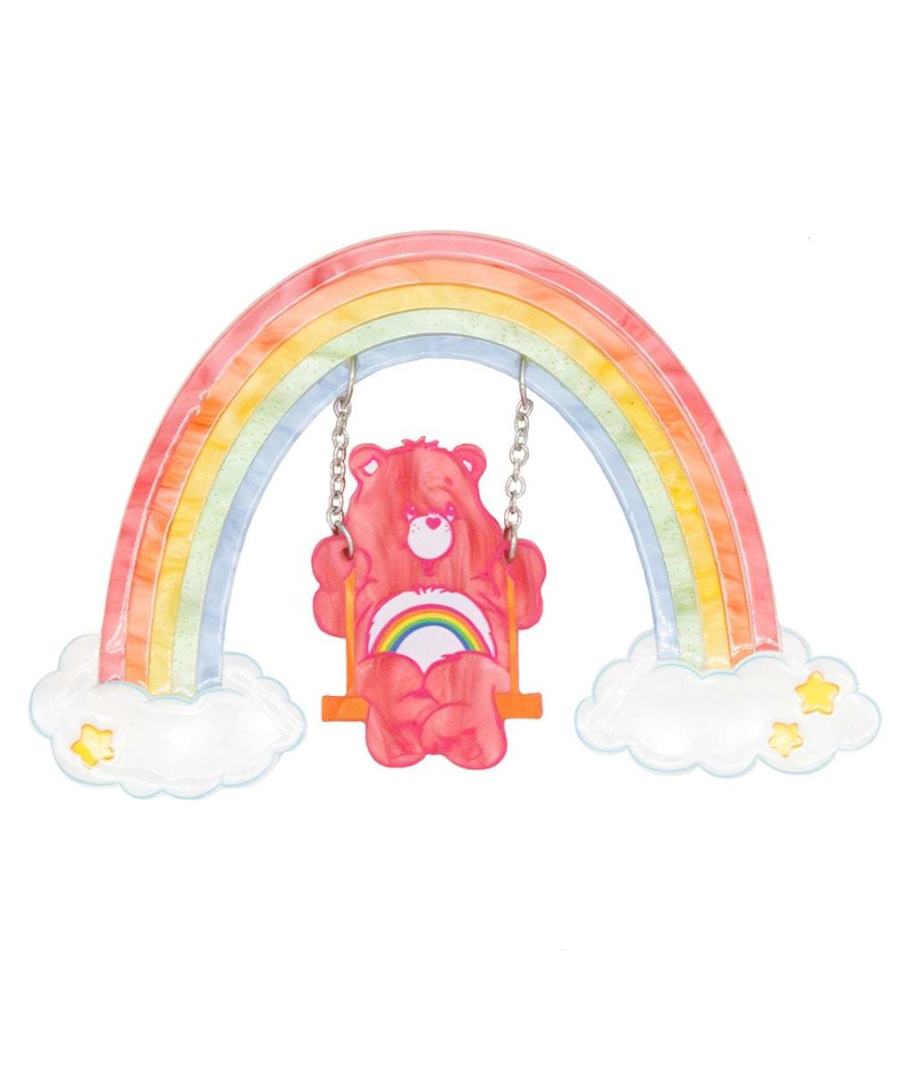 Care Bears Rainbow Cheer Bear Acrylic Brooch - Unique Vintage - Womens, ACCESSORIES, JEWELRY