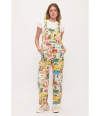 Cat Collage Printed Overalls - Unique Vintage - Womens, BOTTOMS, PANTS