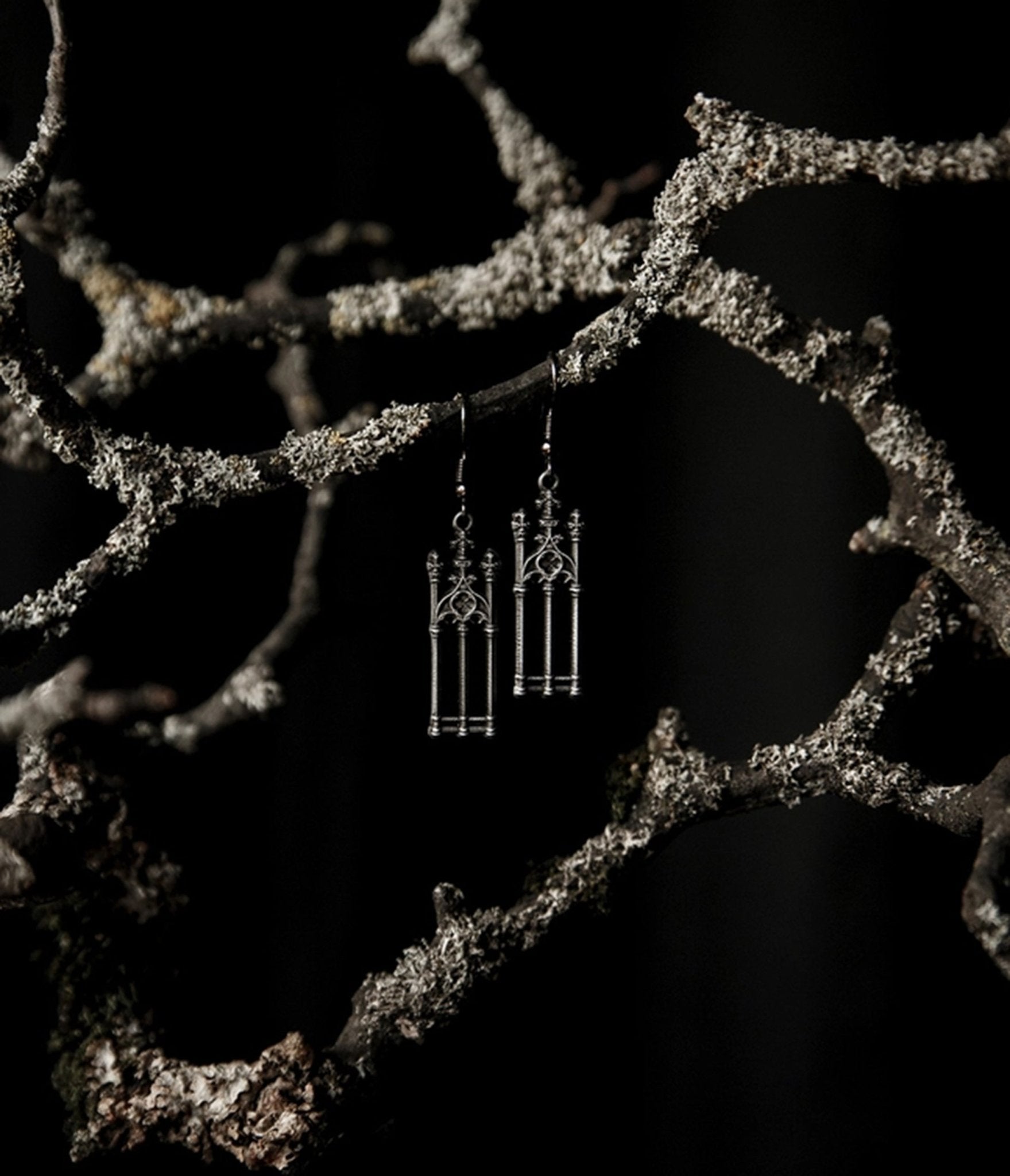 Cemetery Gates Dangle Earrings - Unique Vintage - Womens, ACCESSORIES, JEWELRY
