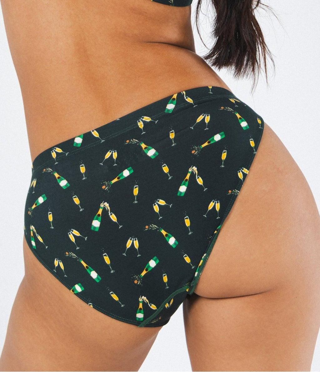 Champagne Showers Underwear - Unique Vintage - Womens, SWIM, BOTTOM