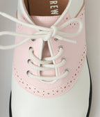Chelsea Crew 1950s Pink & White Rizzo Saddle Oxford Shoes - Unique Vintage - Womens, SHOES, FLATS