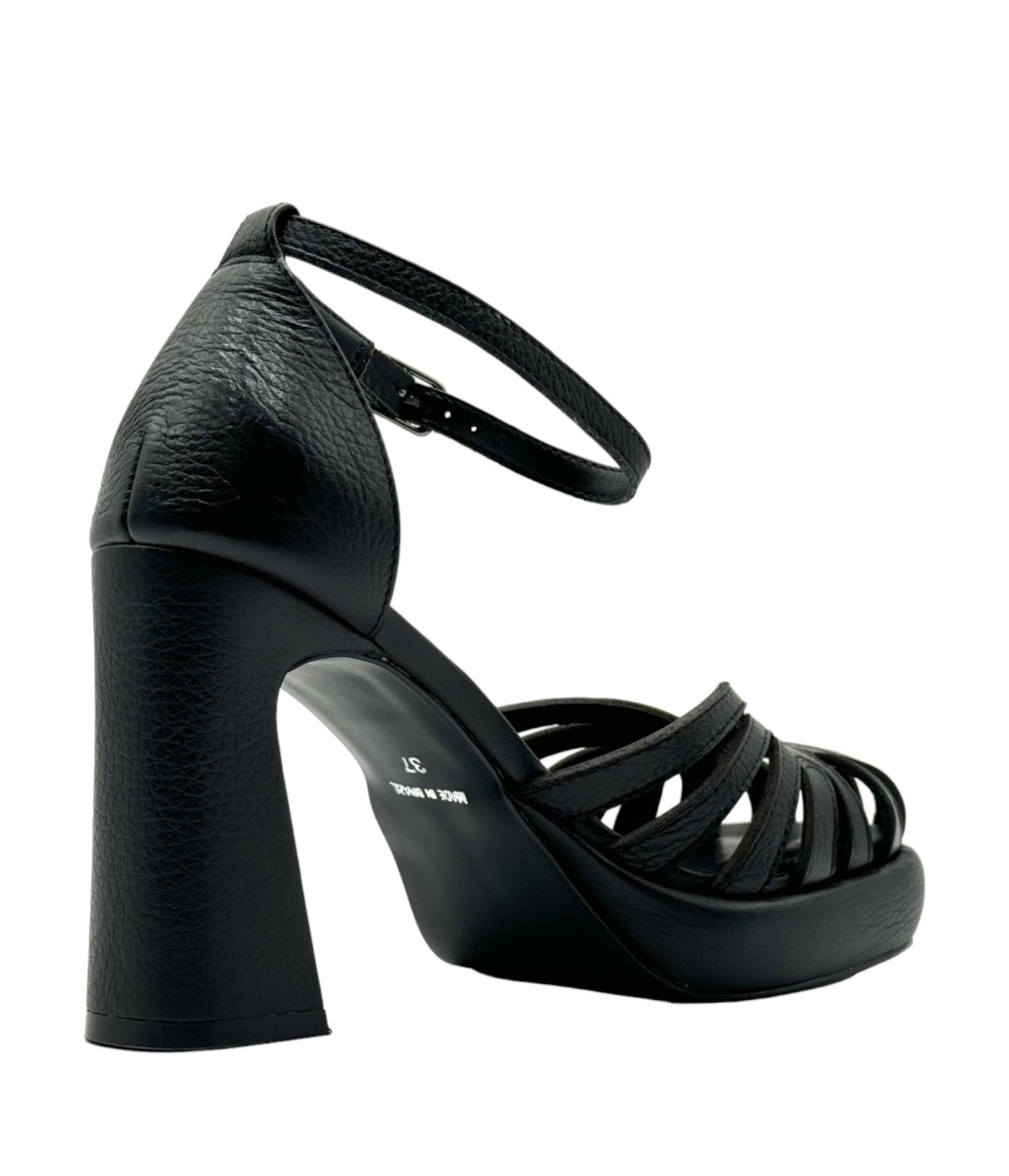 Chelsea Crew Black Karmel Retro Platform Heels - Unique Vintage - Womens, SHOES, HEELS