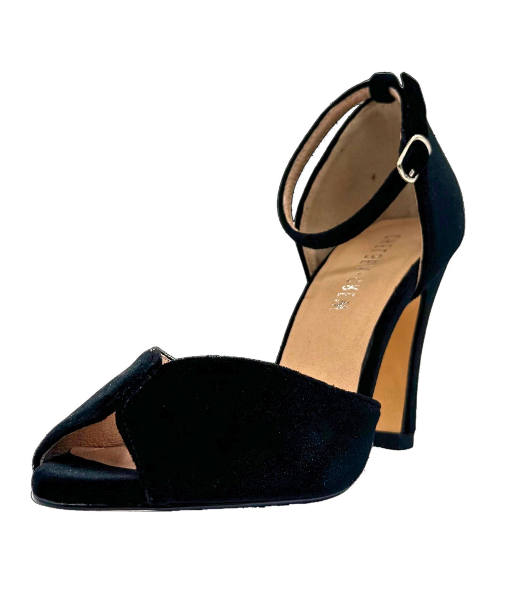 Chelsea Crew Black Velvet Lola Pumps - Unique Vintage - Womens, SHOES, HEELS