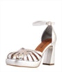 Chelsea Crew Silver Karmel Retro Platform Heels