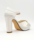 Chelsea Crew White Satin Gloria Heels - Unique Vintage - Womens, SHOES, HEELS
