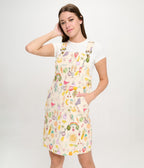 Cherries & Berries Print Cotton Skirt Overalls - Unique Vintage - Womens, BOTTOMS, ROMPERS AND JUMPSUITS