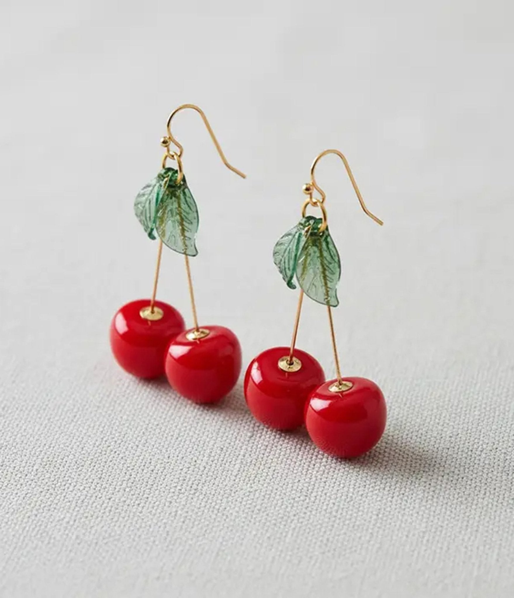 Cherry Drop Earrings - Unique Vintage - Womens, ACCESSORIES, JEWELRY