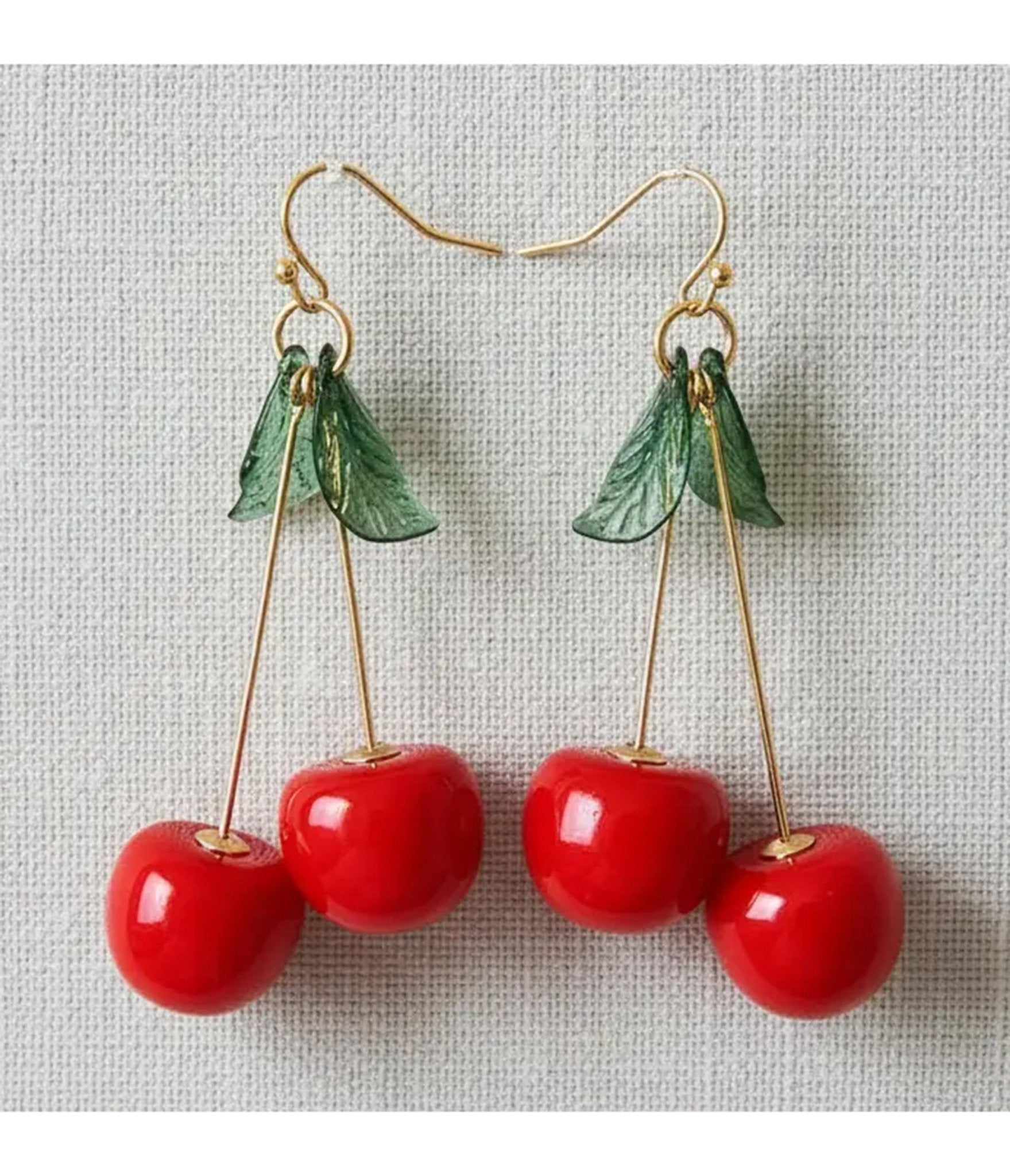 Cherry Drop Earrings - Unique Vintage - Womens, ACCESSORIES, JEWELRY
