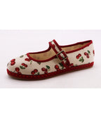 Cherry Mary Jane Flats - Unique Vintage - Womens, SHOES, FLATS