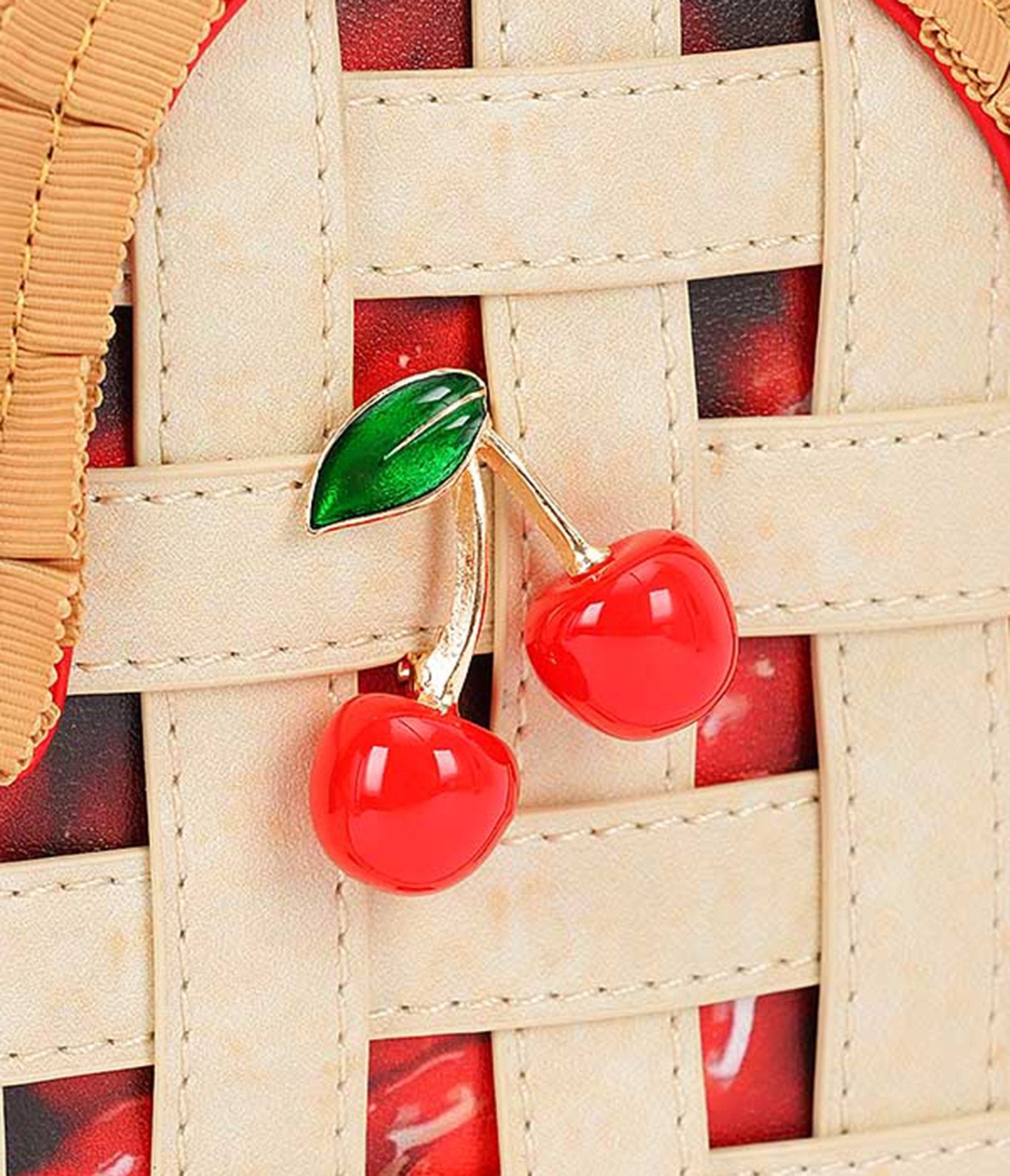 Cherry Pie Heart Crossbody Bag - Unique Vintage - Womens, ACCESSORIES, HANDBAGS