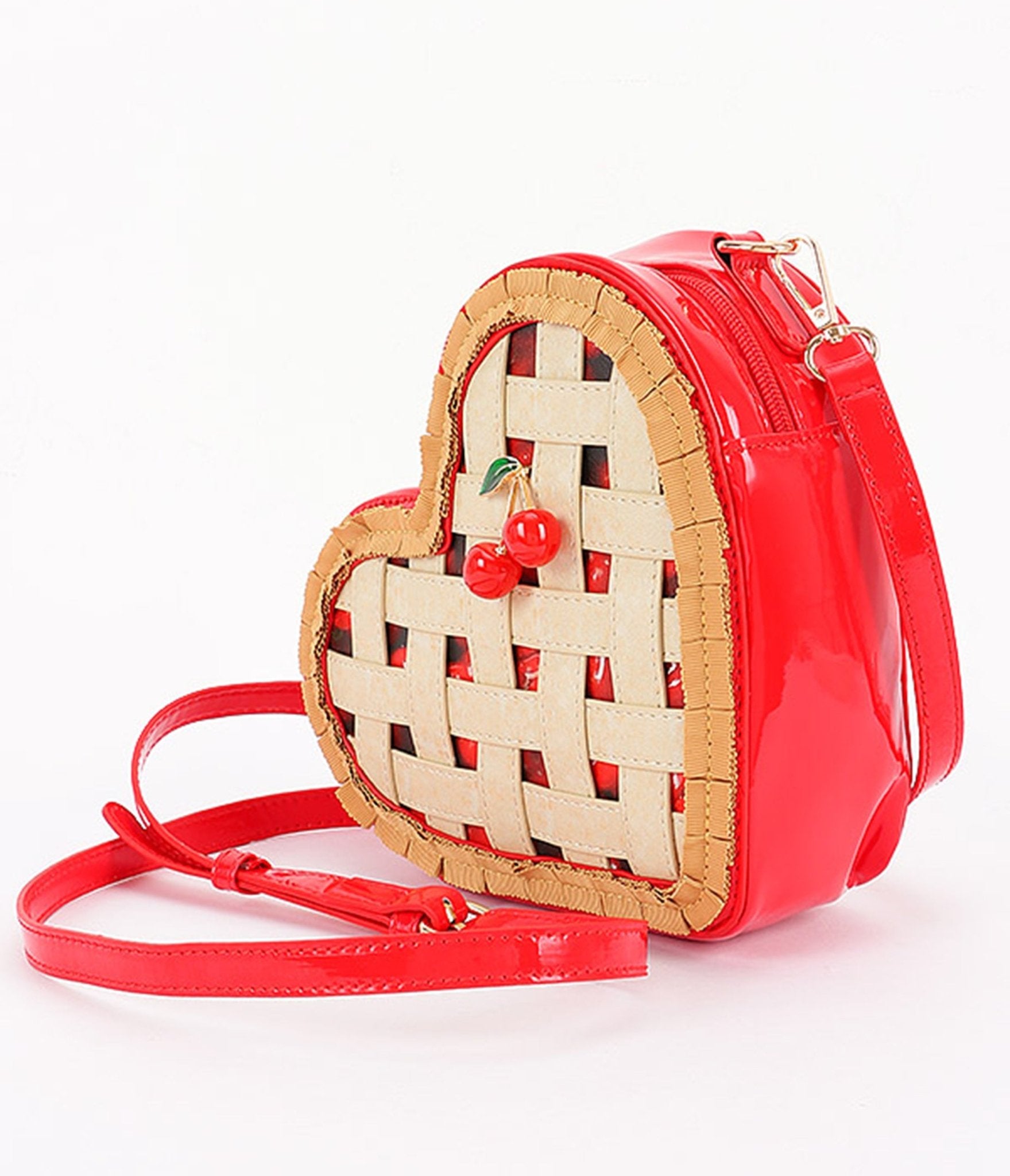 Cherry Pie Heart Crossbody Bag - Unique Vintage - Womens, ACCESSORIES, HANDBAGS