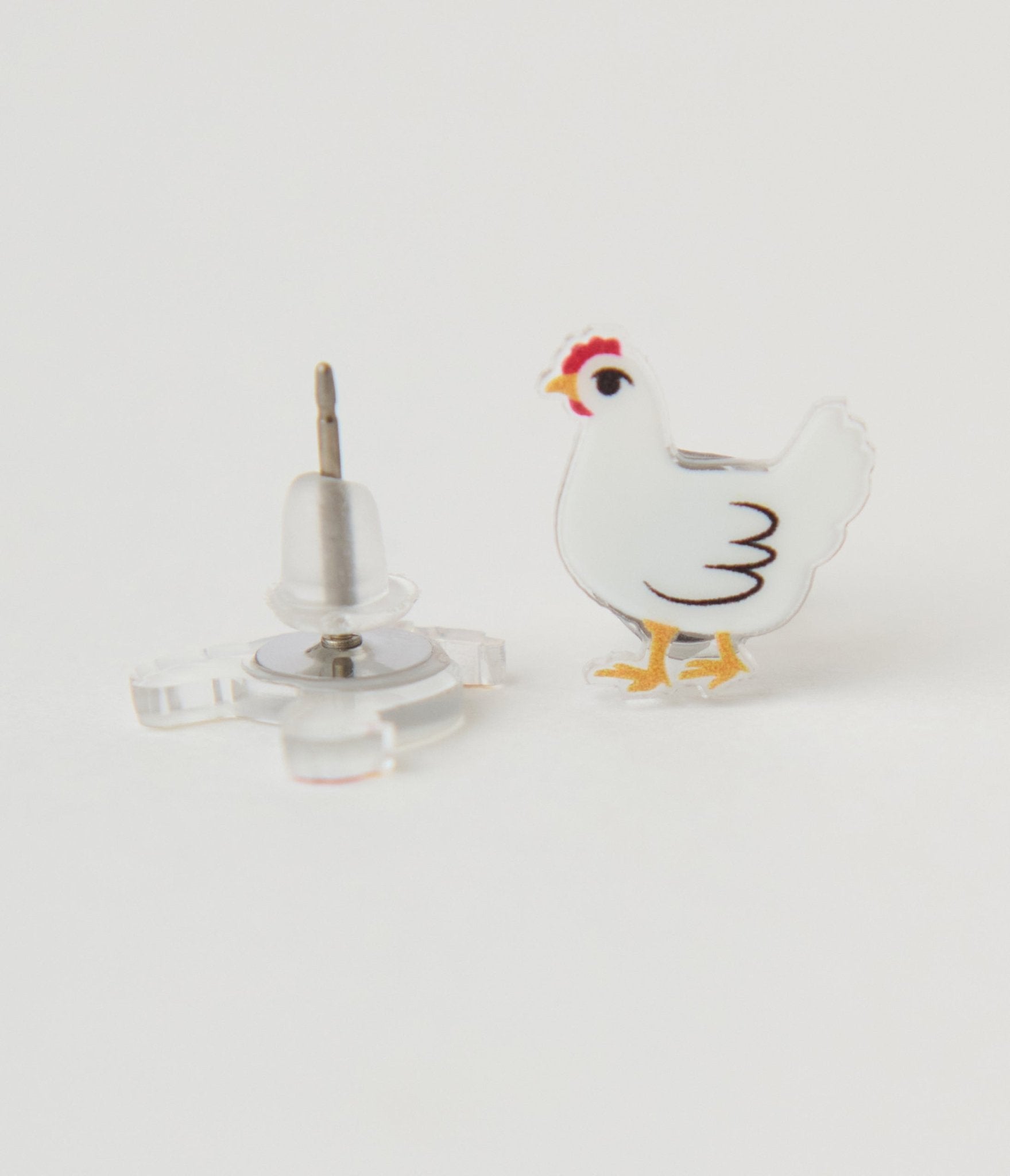 Chicken Earrings - Unique Vintage - Womens, ACCESSORIES, JEWELRY