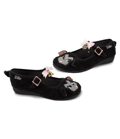 Chocolaticas® Black Sheep Mary Jane Flats - Unique Vintage - Womens, SHOES, HEELS