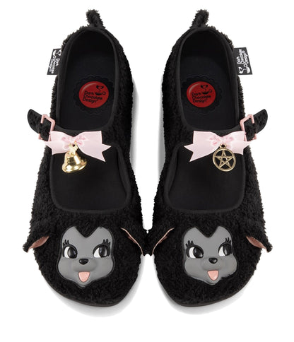 Chocolaticas® Black Sheep Mary Jane Flats - Unique Vintage - Womens, SHOES, HEELS