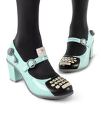Chocolaticas® Typewriter Mary Jane Pumps - Unique Vintage - Womens, SHOES, SANDALS