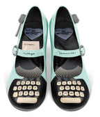Chocolaticas® Typewriter Mary Jane Pumps - Unique Vintage - Womens, SHOES, SANDALS