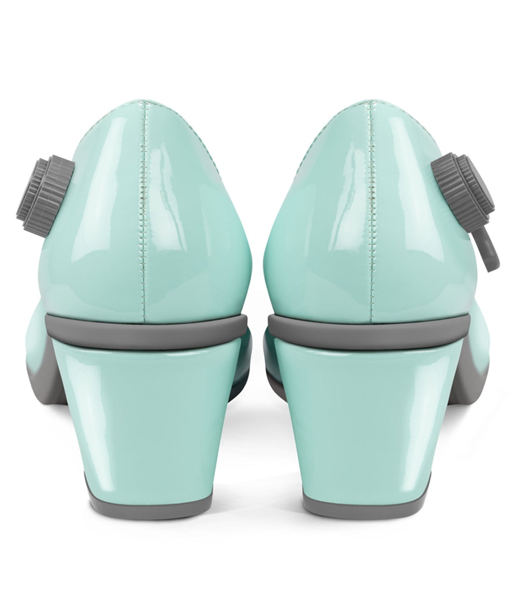 Chocolaticas® Typewriter Mary Jane Pumps - Unique Vintage - Womens, SHOES, SANDALS