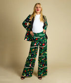 Christmas Tree Print Pants - Unique Vintage - Womens, BOTTOMS, PANTS