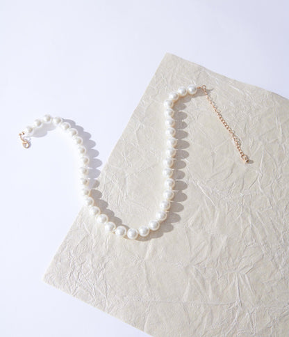 Chunky Faux Pearl Necklace - Unique Vintage - Womens, ACCESSORIES, JEWELRY