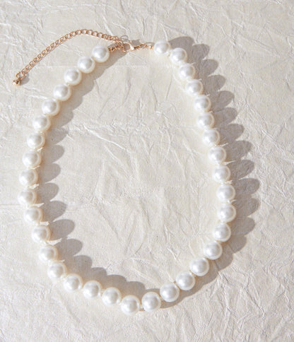 Chunky Faux Pearl Necklace - Unique Vintage - Womens, ACCESSORIES, JEWELRY