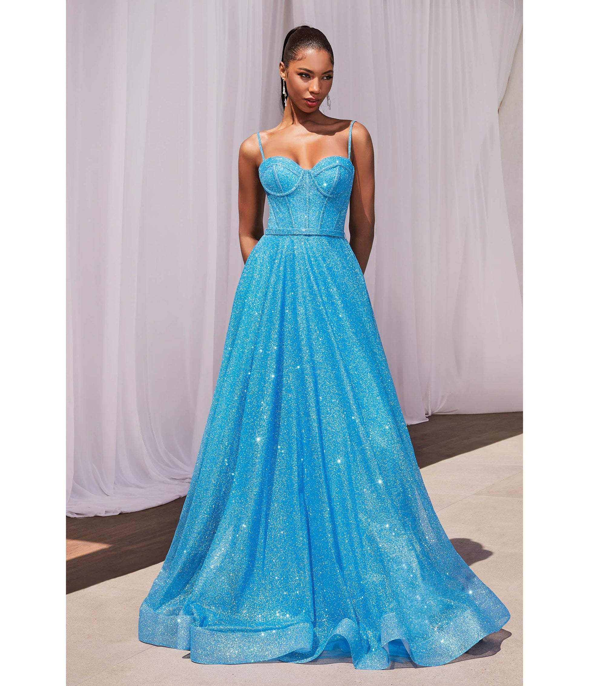 prom dresses cinderella blue Cinderella Couture 8125J Long Prom Dress