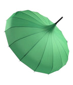 Classic Green Pagoda Umbrella - Unique Vintage - Womens, ACCESSORIES, UMBRELLAS