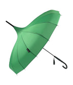 Classic Green Pagoda Umbrella - Unique Vintage - Womens, ACCESSORIES, UMBRELLAS